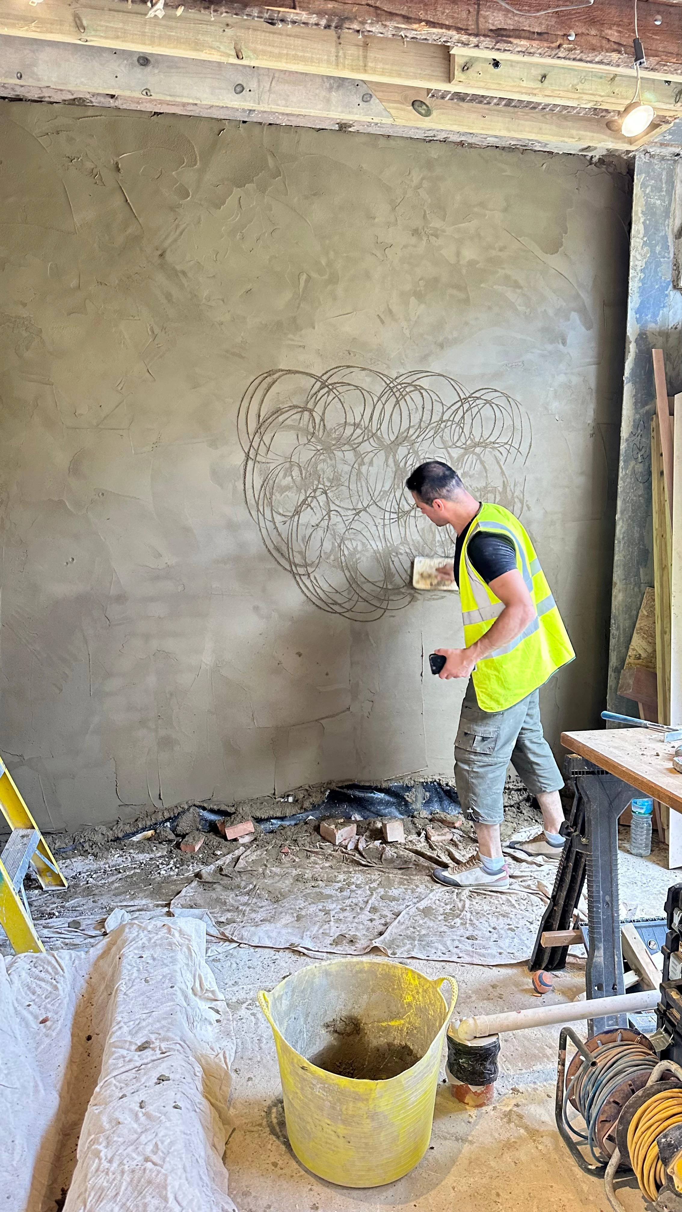 Wall renovation work